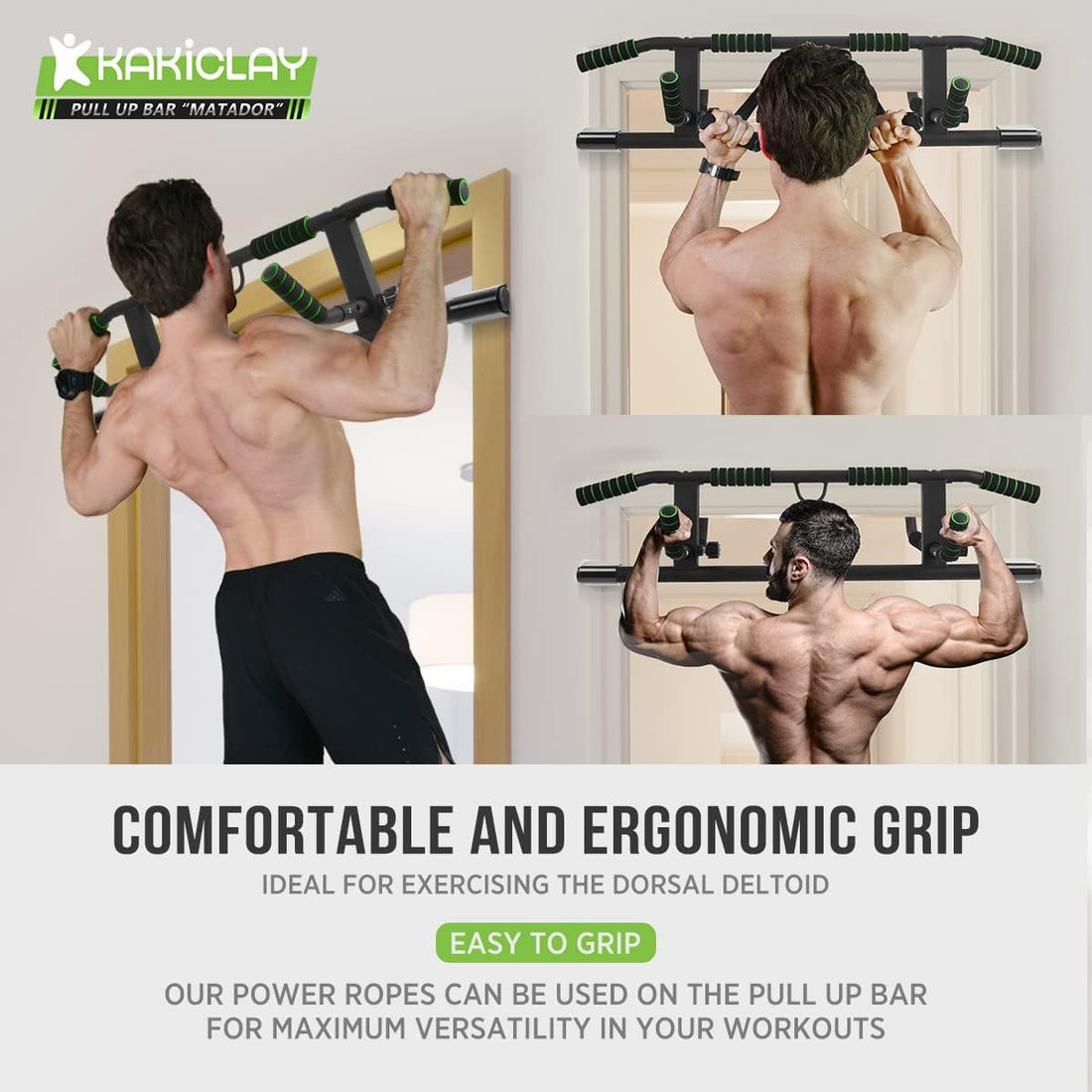 2025 Upgrade Multi-Grip Pull Up Bar with Smart Hooks