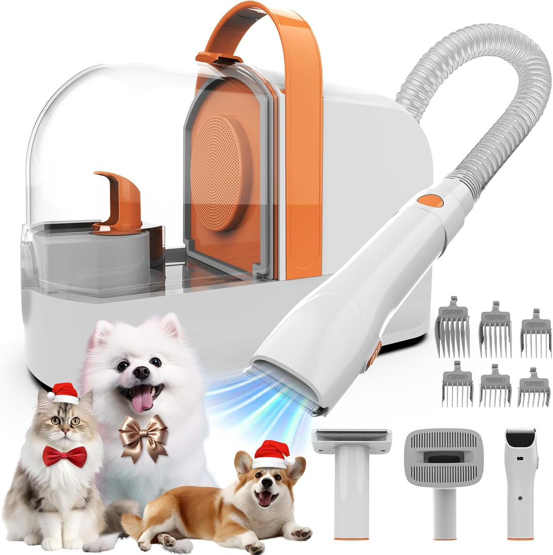 Dog Grooming Vacuum & Clippers Kit – 12,000Pa Low Noise (PG10)