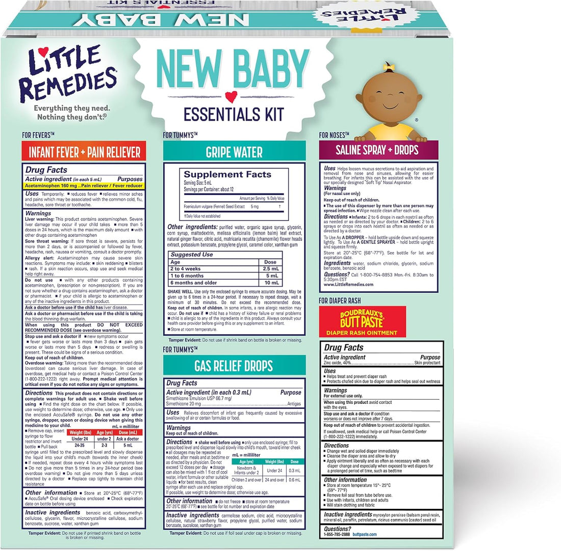 Little Remedies New Baby Essentials Kit – 6 Newborn Must-Haves
